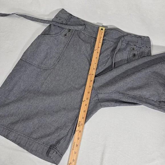 VINTAGE Striped Elastic Waist Drawstring Cargo BERMUDA Shorts Women's Size L/XL. - Picture 16 of 17